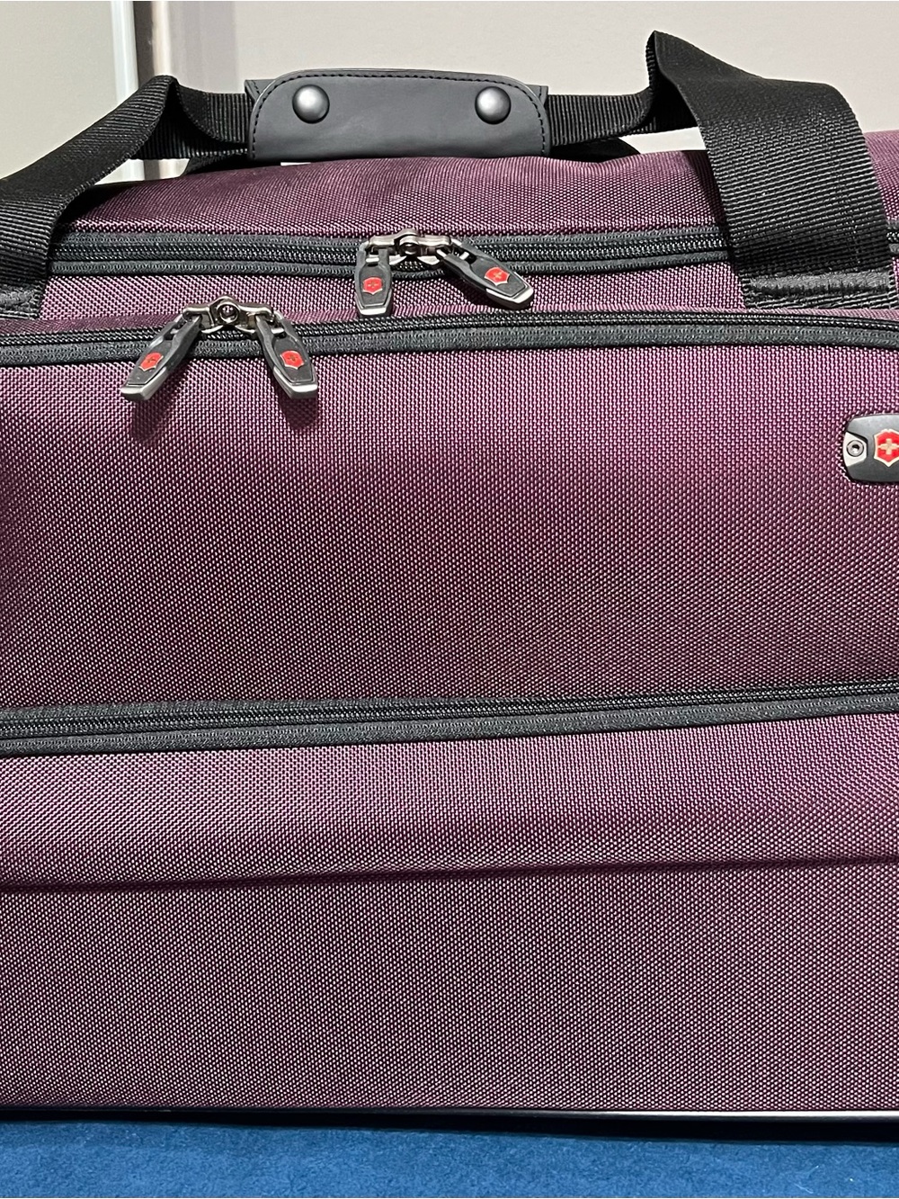 Victorinox Plum Travel Duffel Bag 60L with Black Trim - NEVER USED